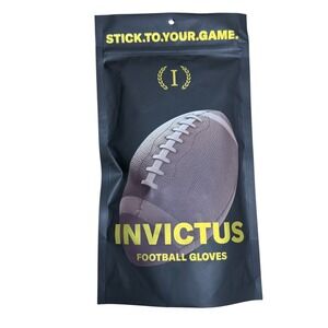 Invictus Football Gloves Adult XXXL White Silver SFIA Certified Sticky Grip NEW